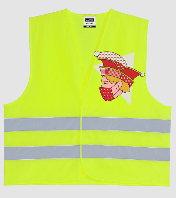 Covid joker model galben neon pe tricou