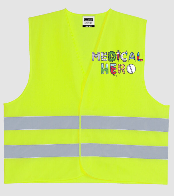 Medical Hero - Eroi de zi cu zi model galben neon pe tricou