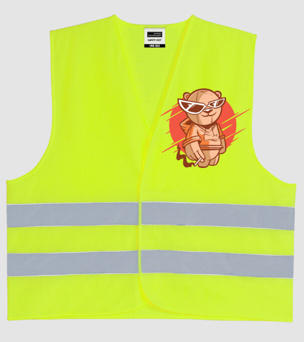 Ursuleț Cool model galben neon pe tricou
