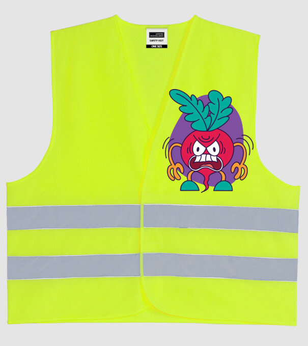 Ridichi supărat model galben neon pe tricou