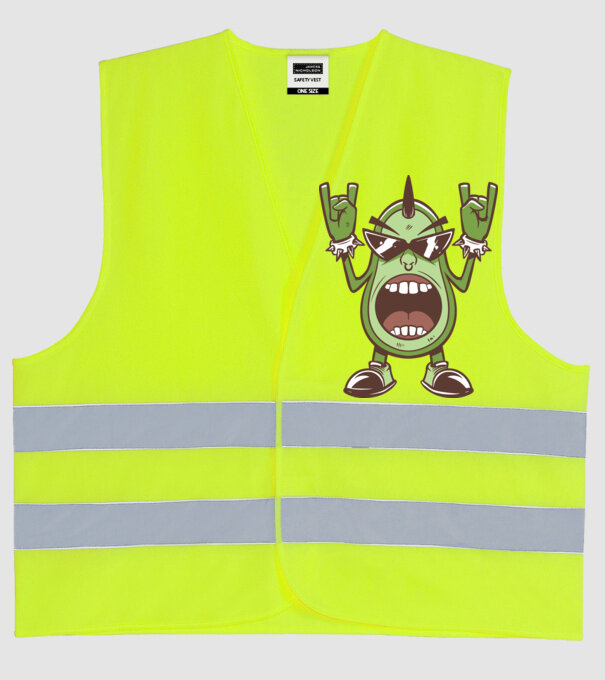 Avocado Metal model galben neon pe tricou