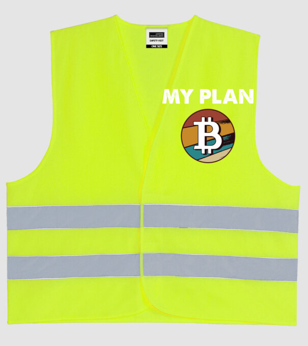 My plan B - Bitcoin model galben neon pe tricou