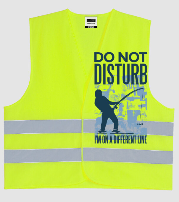 Nu mă deranja, sunt pe altă linie Pescar model galben neon pe tricou
