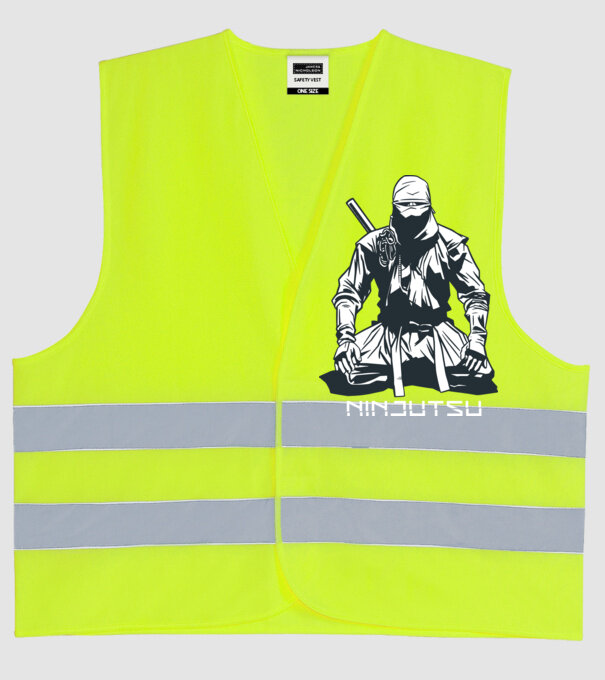 Ninja model galben neon pe tricou
