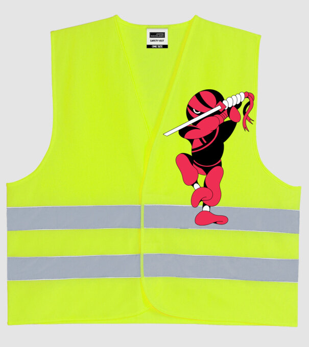 Ninja model galben neon pe tricou