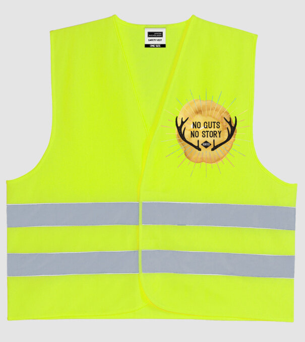 No guts no stories model galben neon pe tricou