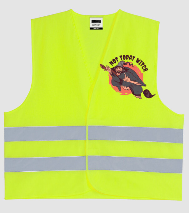 Not today witch model galben neon pe tricou
