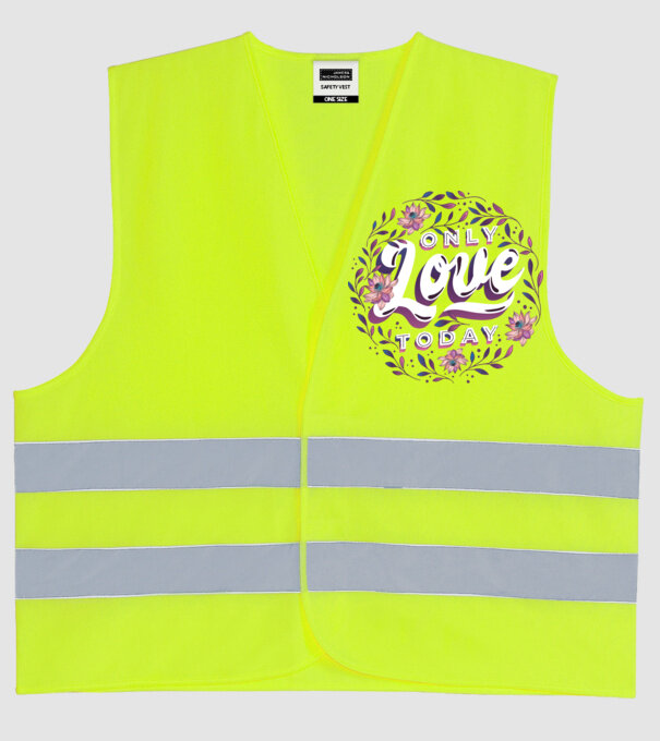 'Only Love Today tricou pentru Valentine''s Day' model galben neon pe tricou