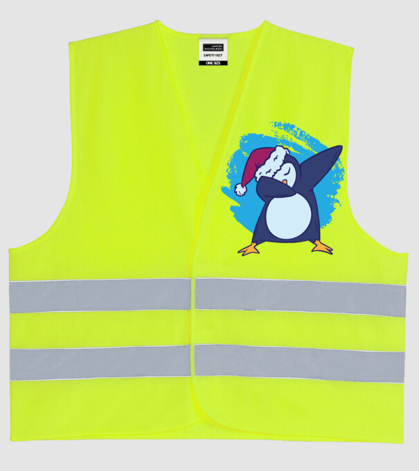 Pinguin DAB model galben neon pe tricou