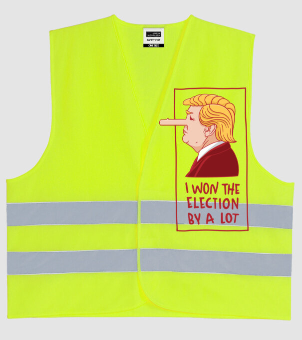 Pinocchio Trump model galben neon pe tricou