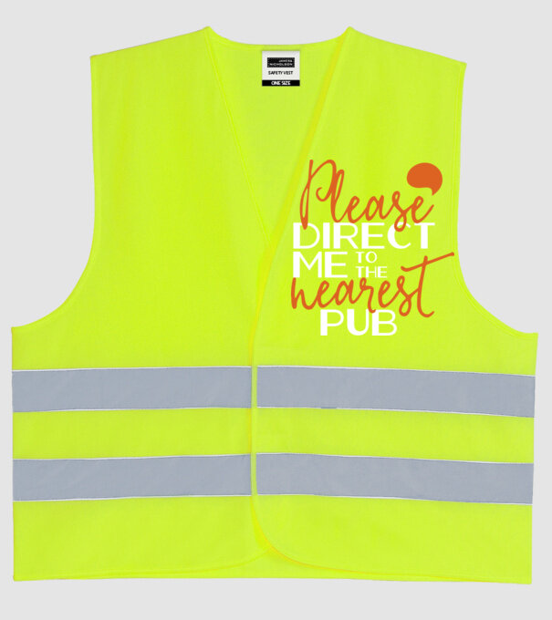 Please direct me to the nearest pub model galben neon pe tricou
