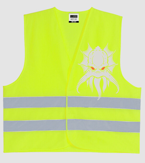 Cap de caracatiță model galben neon pe tricou