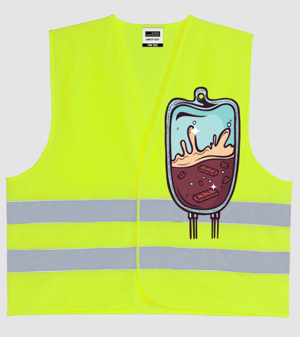 Porter Infuzie model galben neon pe tricou