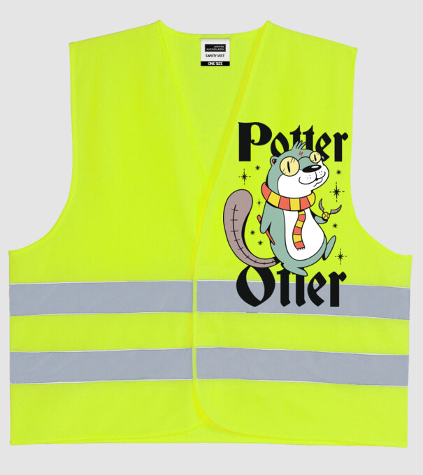 Potter Otter Vidra model galben neon pe tricou