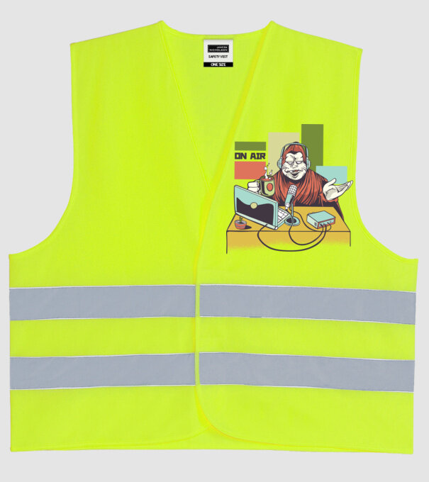 Yeti cu Radio model galben neon pe tricou