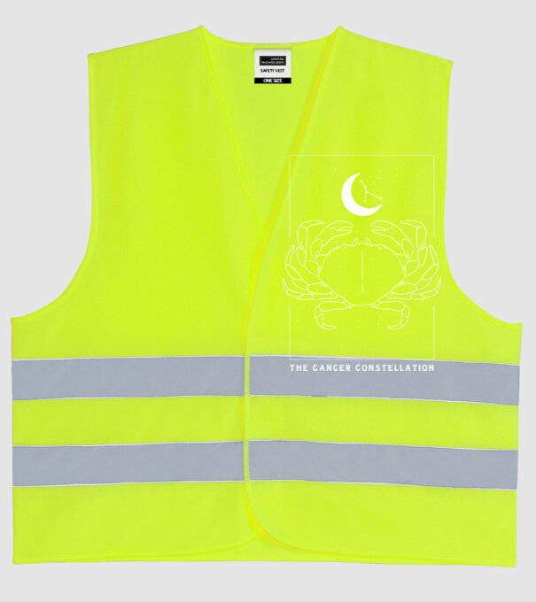 The Cancer Constellation model galben neon pe tricou