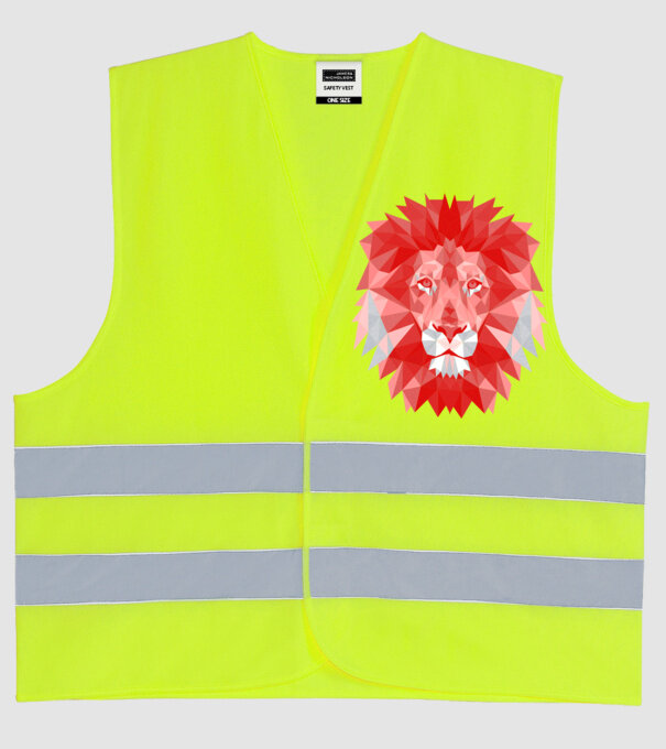 Red Lion model galben neon pe tricou