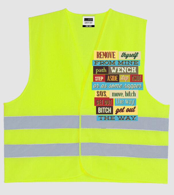 Remove thyself from mine path wench model galben neon pe tricou