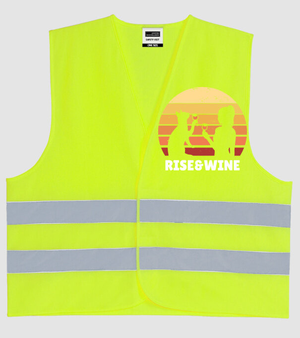 Fată Retro cu pisică și vin model galben neon pe tricou