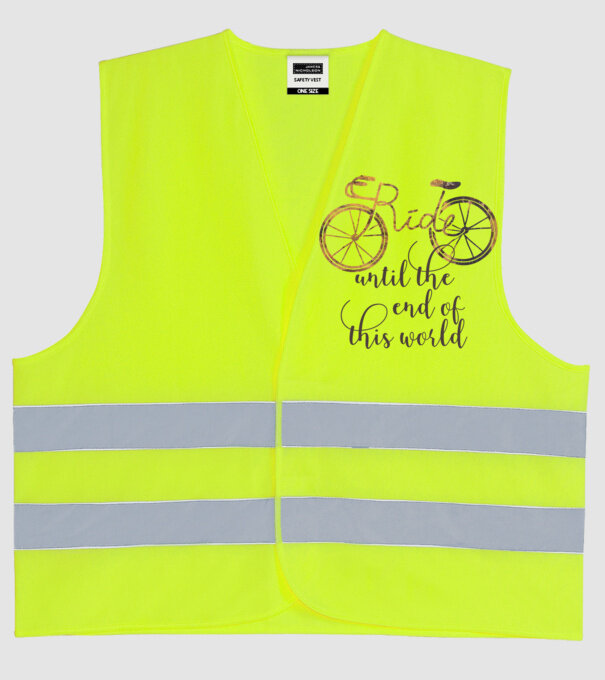 Ride until the end of this world model galben neon pe tricou