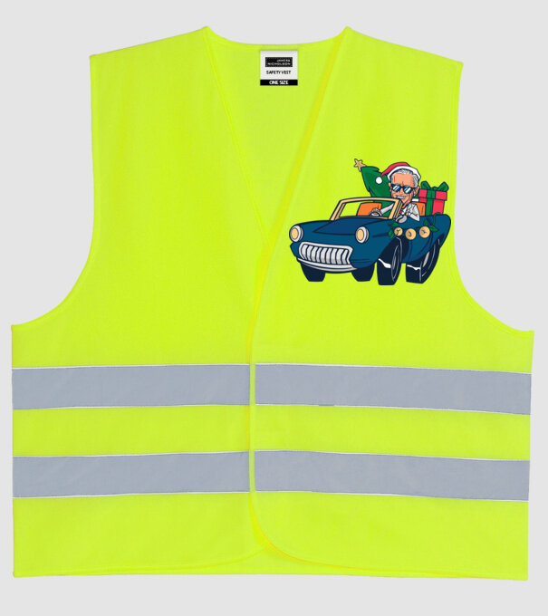 Ridin with Biden Crăciun model galben neon pe tricou
