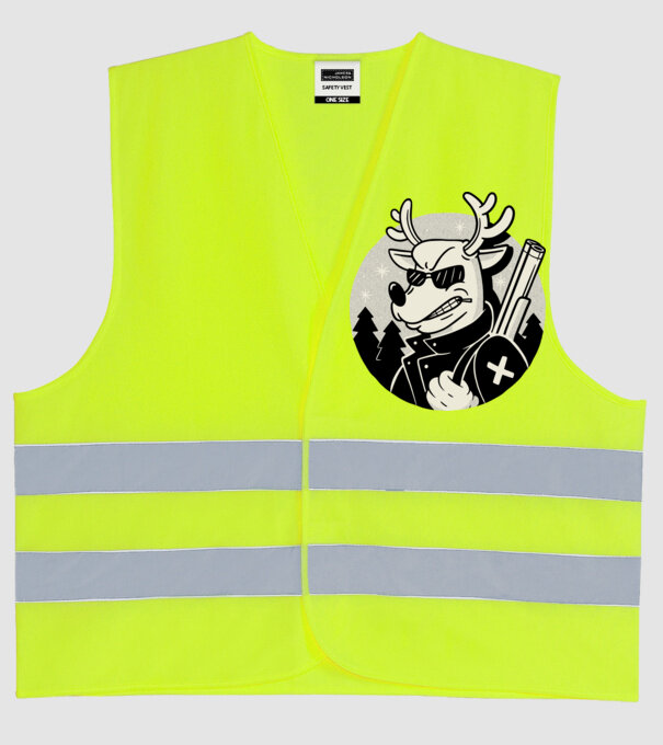 Rudolf Vânătorul model galben neon pe tricou