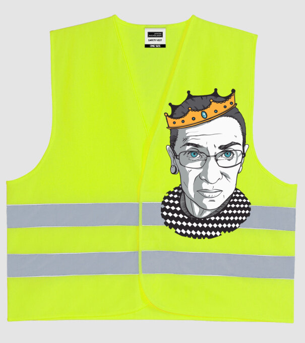 Ruth Bader Ginsburg model galben neon pe tricou