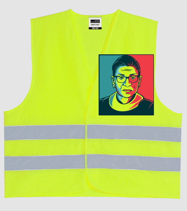 Ruth Bader Ginsburg model galben neon pe tricou