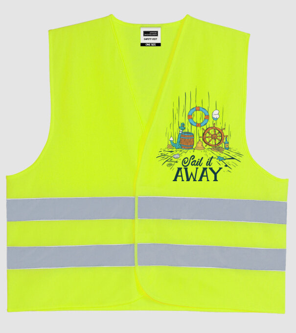 Sail it away model galben neon pe tricou