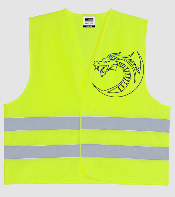 Dragon Tribal model galben neon pe tricou
