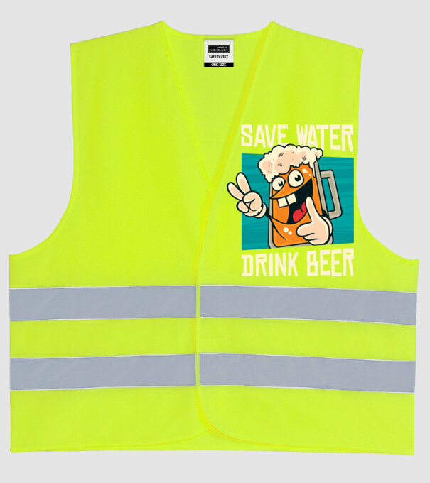 Save water, drink beer tricou amuzant bere model galben neon pe tricou