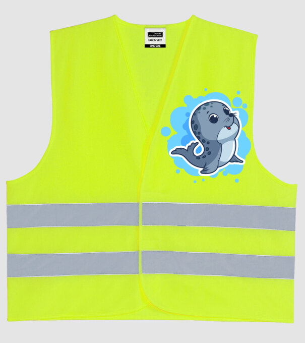 Sea Lion - Focă drăguță model galben neon pe tricou