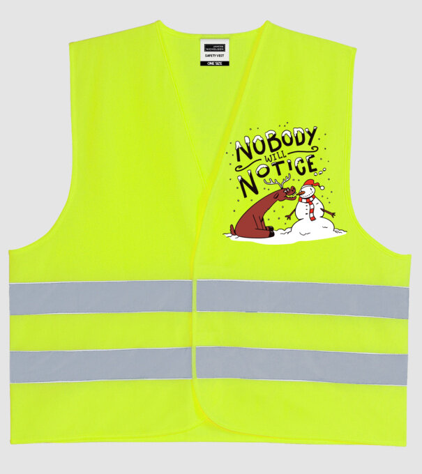 Nimeni nu va observa Om de zăpadă model galben neon pe tricou