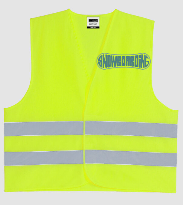 Snowboarding model galben neon pe tricou