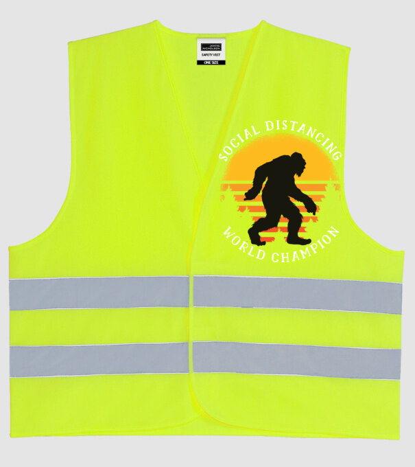 Campion Social Distancing model galben neon pe tricou