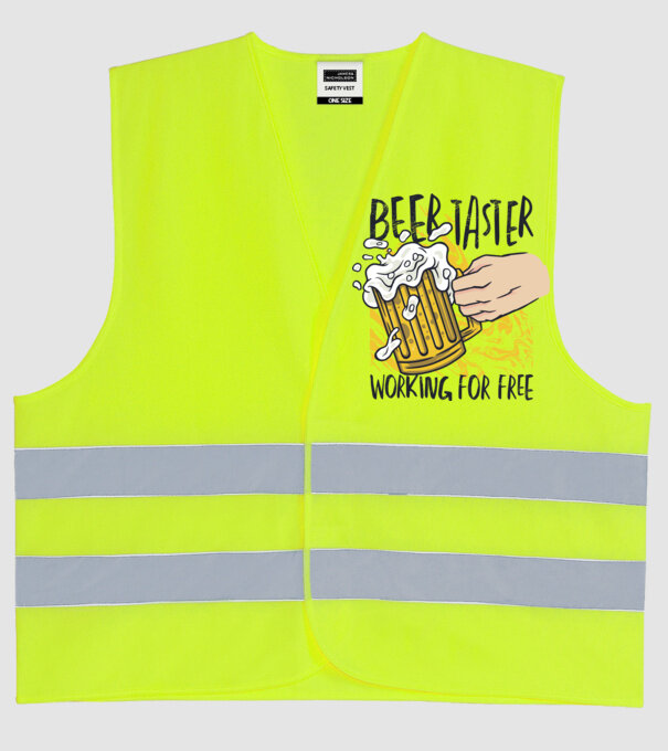 Degustare de bere model galben neon pe tricou