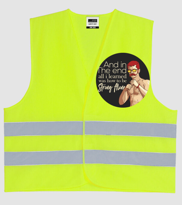 Strong alone model galben neon pe tricou