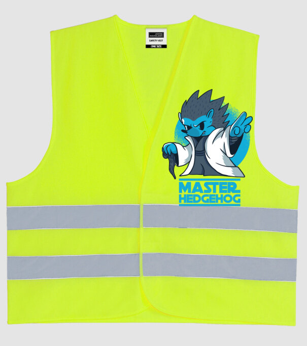 Maestru Arici model galben neon pe tricou