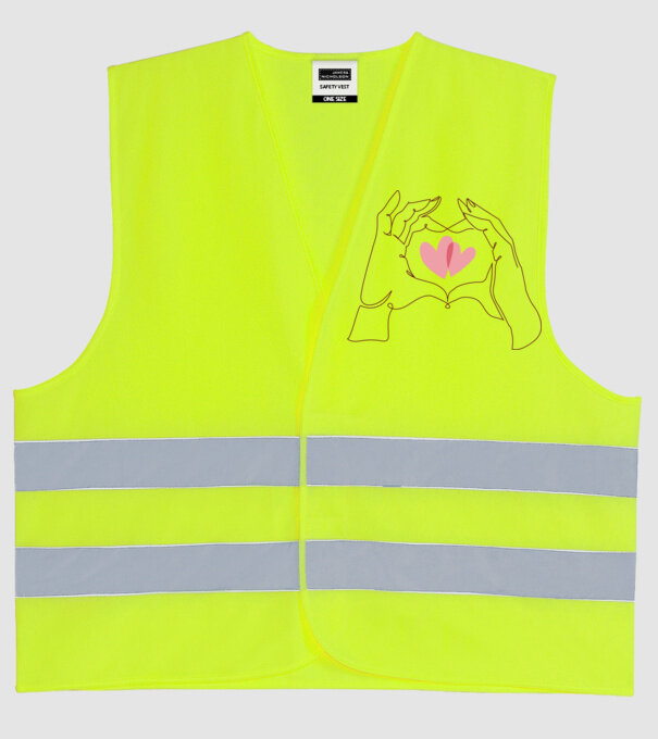 Dragoste Valentine inimă model galben neon pe tricou