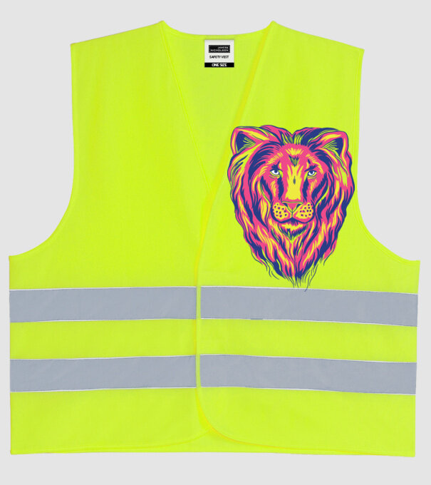 Leu colorat model galben neon pe tricou