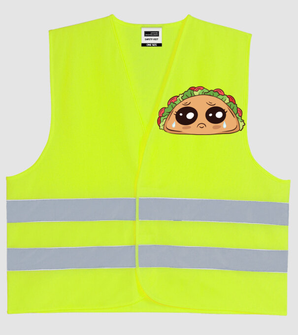 Taco trist model galben neon pe tricou