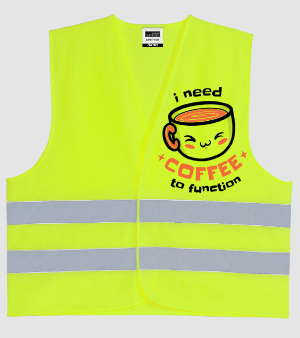Am nevoie de cafea model galben neon pe tricou