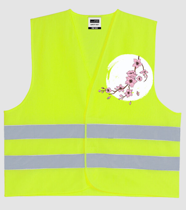 Înflorire de primăvară model galben neon pe tricou