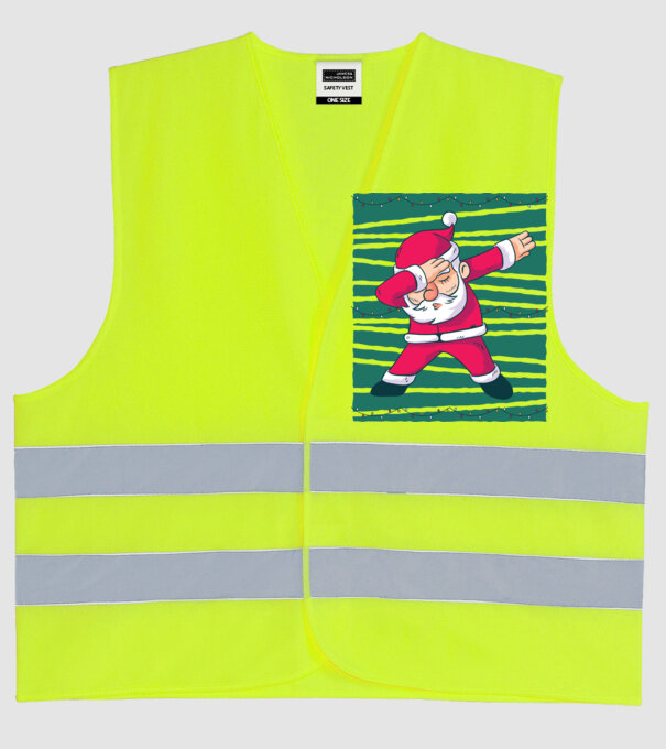 Moș Crăciun DAB Crăciun model galben neon pe tricou
