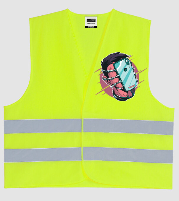 Telefon Facehugger tricou amuzant model galben neon pe tricou