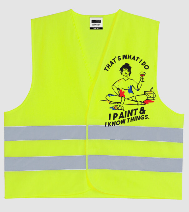 'That''s what I do, I paint and i know things' model galben neon pe tricou
