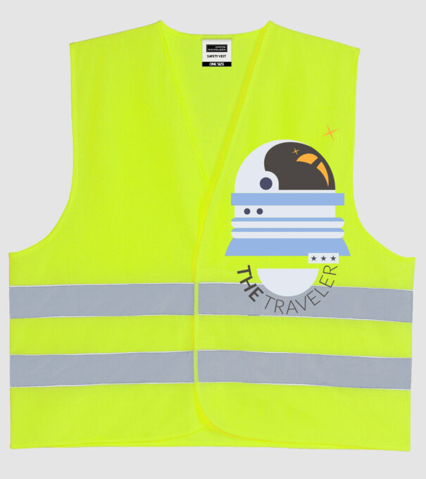 The Traveler model galben neon pe tricou