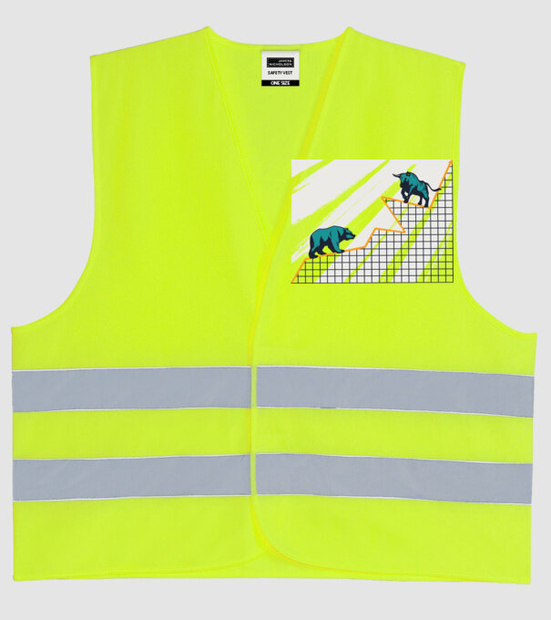 Bursa de Valori Taur vs Urs model galben neon pe tricou