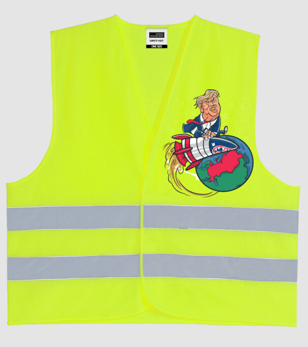 Trump bombă model galben neon pe tricou
