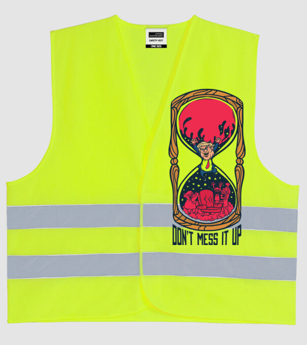 Trump Timpul a expirat model galben neon pe tricou